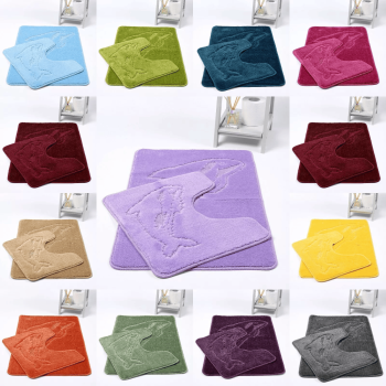 Dolphin Luxury Bath & Pedestal Mat 2 Piece 20 Colours